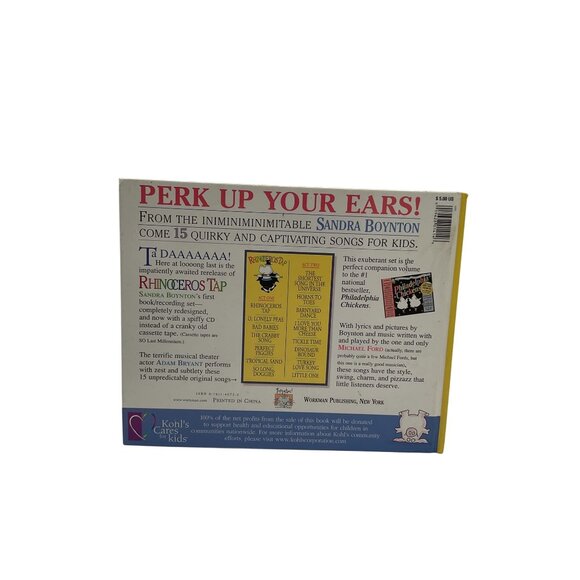Rhinoceos Tap Book & CD By Sandra Boynton & Ford Kohls Cares - Picture 3 of 5